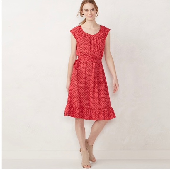 LC Lauren Conrad Dresses & Skirts - LC Lauren Conrad pleat neck midi dress